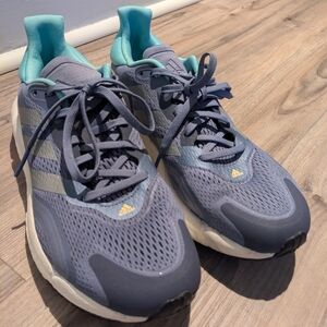 Adidas Gray and Teal Sneakers